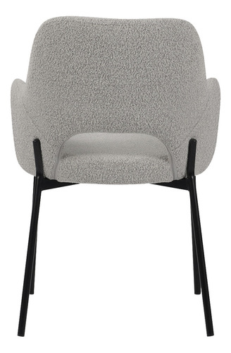 Set De 2 Sillas De Comedor 3038 Shcola Estructura de la silla Negro Asiento Blanco Diseño de la tela Liso