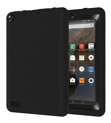 Negro + Negro A Prueba De Choques Tablet Nuevo Funda Para Am