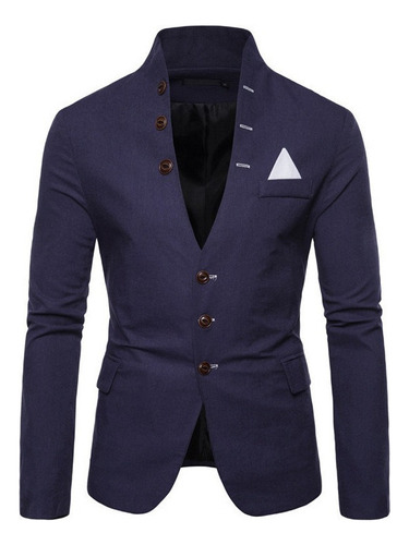 Blazer Saco Delgado Slim Fit Cuello Alto Nuevo Para Hombre