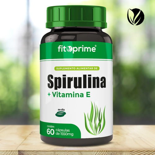 Spirulina Premium + Vitamina E Com 60 Cápsulas