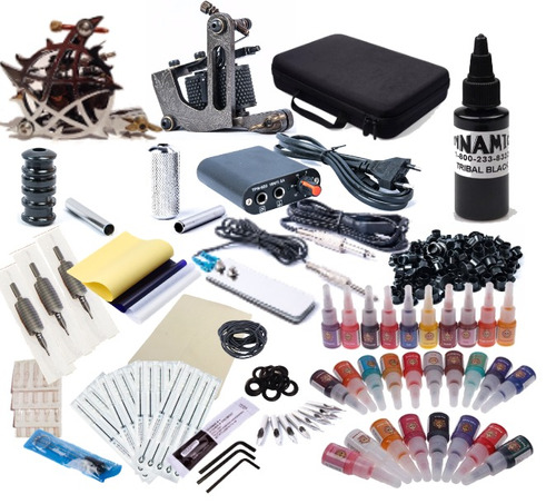 Kit De Tatuajes 2 Máquinas, Maleta, Tinta Dinamic 1oz