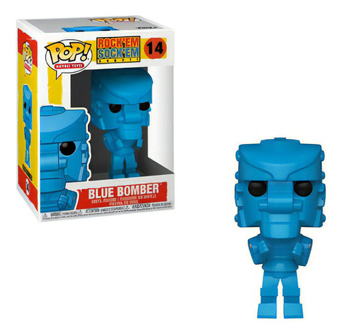 Brinquedo azul Funko Pop Mattel Rockemsockem Robot