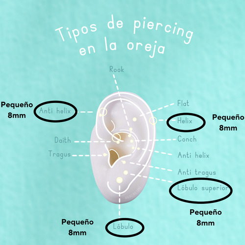 Piercing Aro Titanio Puro Y Zirconias Orejas Nariz Labio