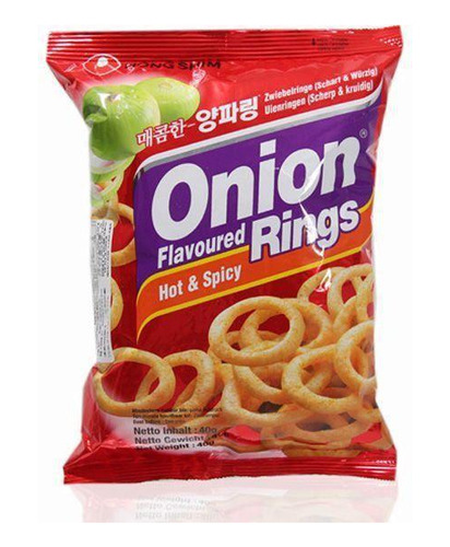 Salgadinho Coreano De Cebola Apimentado Onion Flavored 40g