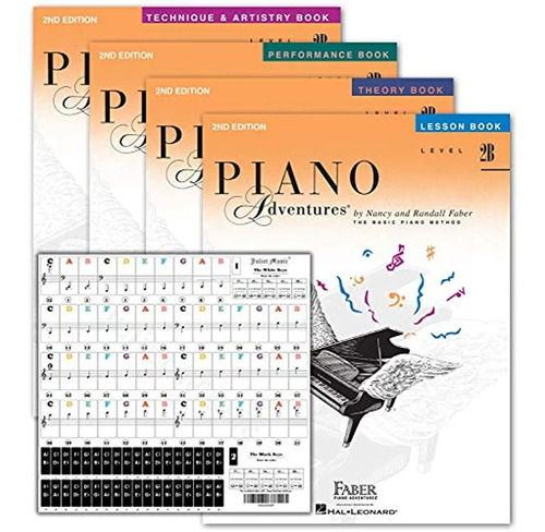 Piano Adventures Level 2b Learning Set By Nancy Faber - Less