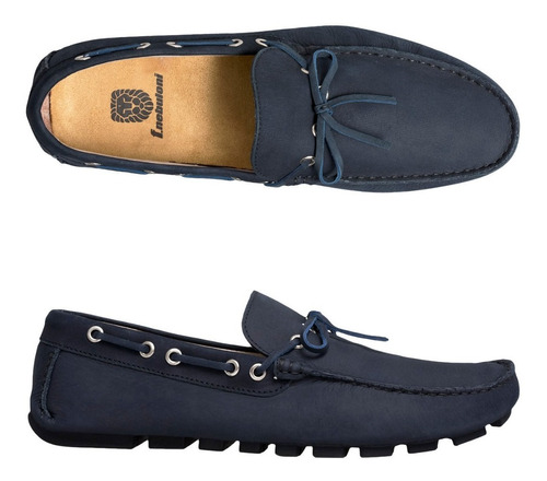 Zapato F.nebuloni Casual Tipo Mocasín Color Azul Marino