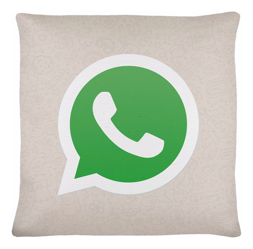 Almofada Emoji Pelúcia Bordada Whatsapp Avulsa 28cm X 28cm Cor 0040