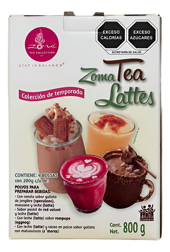 Zoma Collection Tea Lattes 800g 4 Sabores
