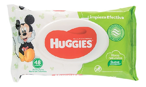 Imagen 2 de 3 de Toallitas Húmedas Huggies Limpieza Efectiva Bulto 24x48