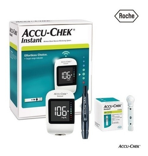 Glucómetro Accu-chek Instant +60 Tiras+210 Lancetas