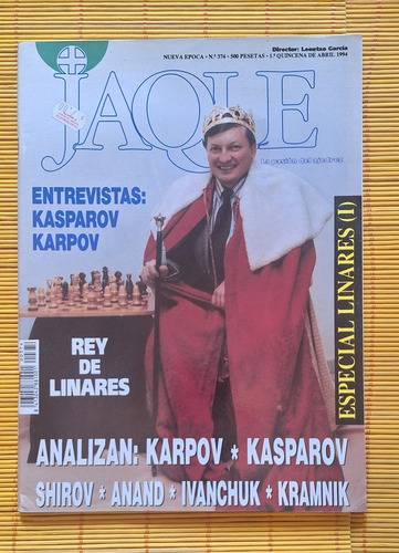 Ajedrez, Revista Jaque (1994) Karpov Ganador Linares