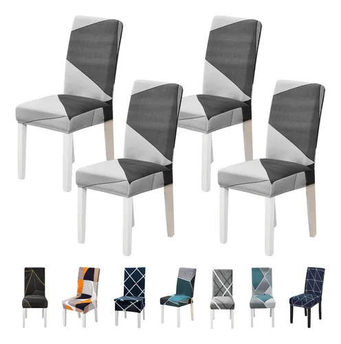 comprar 4 Pzas Fundas Elástica Protectora De Silla Comedor Removible
