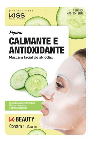 Máscara Facial De Algodão Pepino Kiss Ny Professional 20ml