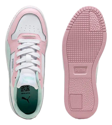 Puma Carina Street Jr Para Dama Color Blanco, Rosa, Verde