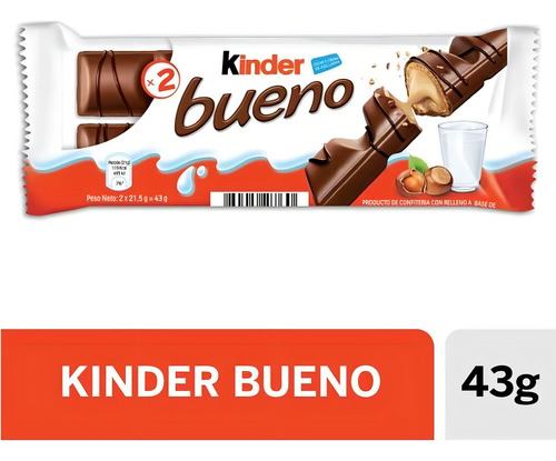 Chocolate Kinder Bueno 43 Grs X 7 Unidades
