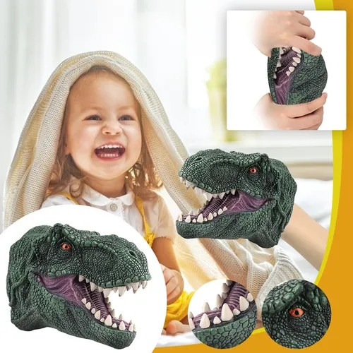 Juguete Infantil Modelo Títere Mano Dinosaurio Goma