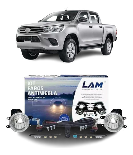 Kit Faro Auxiliar Toyota Hilux 2016 17 2018 Vic