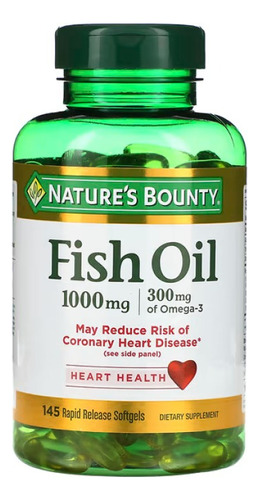 Naturess Bounty  Fish Oil 1000mg Omega 3 Epa/dha 145 Gelcaps