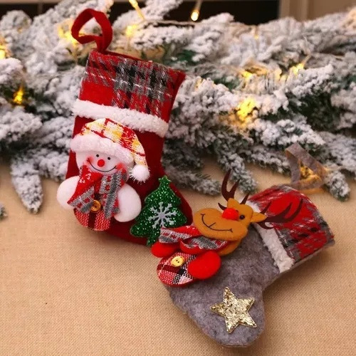 Navidad Estilo Creativo Muñeca Bolsa De Navidad Calcetines