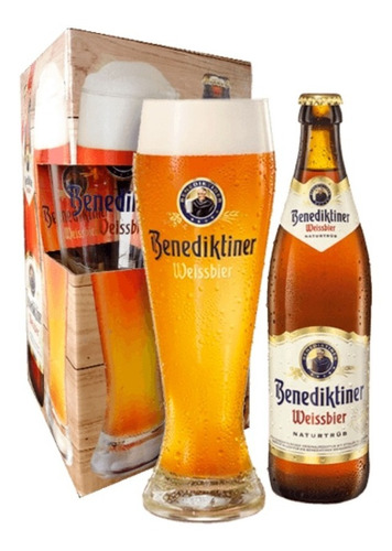 Cerveza Benediktiner Pack 3x500ml + Vaso - mL a $34