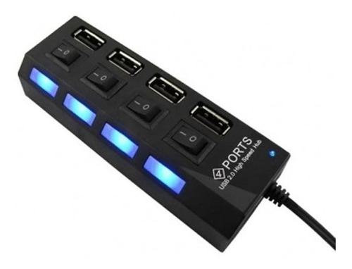 Hub Usb 2.0 4 Puertos Alta Velocidad Pc Laptop