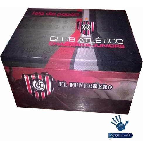 Chacarita Juniors Caja De Madera (34x20x20)
