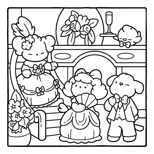 Cozy Eras Livro Para Colorir Estilo Bobbie Goods Animais Adoráveis Para Crianças Ou Adultos 40 Desenhos Capa Dura A5 180g