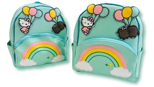 Mochila Hello Kitty & Pusheen Globos Para Mujer