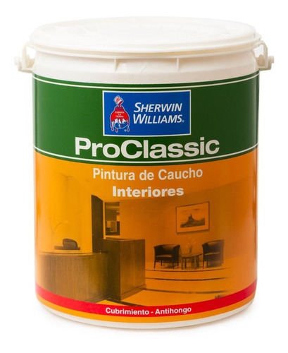 Pintura Caucho Interior  Mate Blanco Sherwin Williams Gal