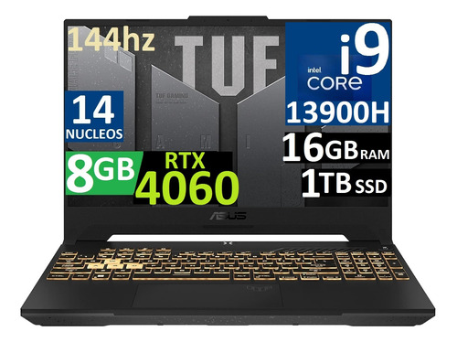 Asus Tuf F15 2024 -144hz Ci9-13900h 16gb 1tb Ssd Rtx4060 8gb