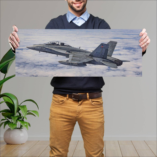 Cuadro 30x80cm Avion Avion Topgun Fa-18 Super Hornet