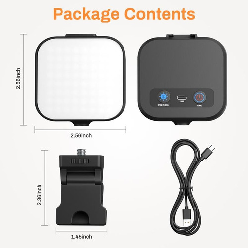 Computador De Vídeo Con Luz Led Recargable Para Selfies S