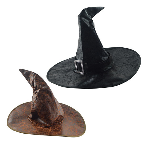 Disfraz Negro De Bruja Con Sombrero De Bruja Para Halloween,