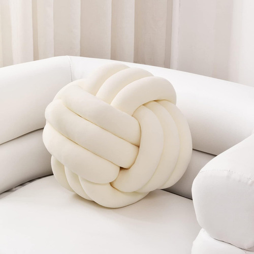 Almohada Suave Con Forma De Bola, Cojín Decorativo De Felpa Color Ginr
