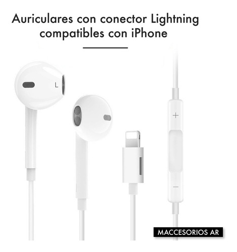 Imagen 2 de 10 de Auricular Compatible iPhone iPad Llamadas Música