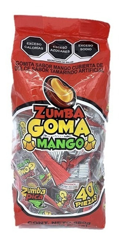 Gomitas Zumba Goma Mango Picante 40 Piezas