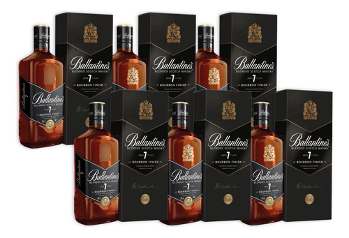 Whisky Ballantines 7 Años Blended Caja X6u 700ml C/estuche