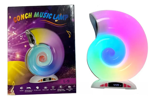 Mini Altavoz Caracola Rgb Inalámbrico Parlante Lampara