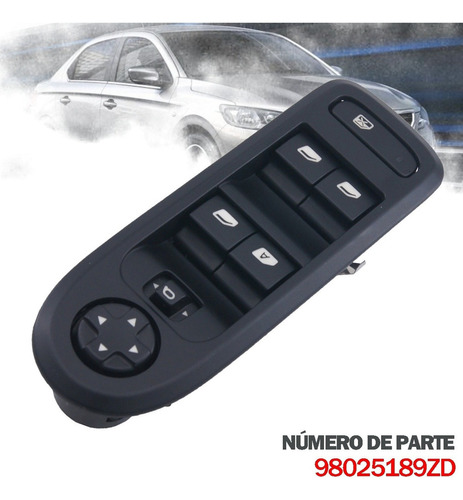 Control Maestro Vidrios Para Peugeot 301 2014-2017