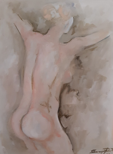 Cuadro Pintura  Desnudo Mujer Óleo 