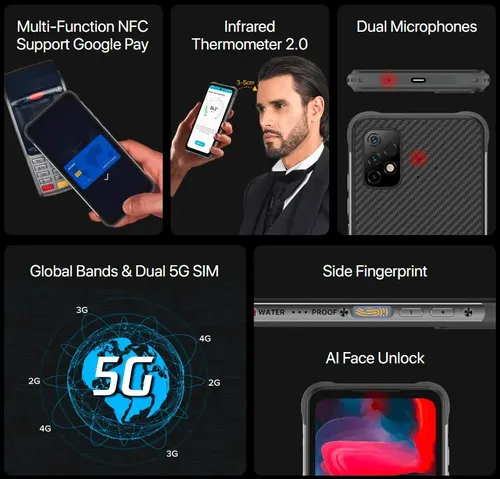 Umidigi Bison Gt2 Pro Blindado Prova D'água 8+256gb Rede 5g