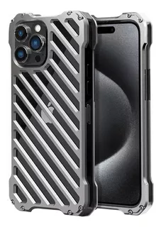 Case Funda De Metal Con Pernos Para iPhone 15 Pro Max 6.7