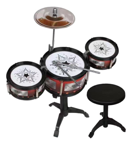 Juego De Batería De Jazz Para Niños Tambor Y Taburete S