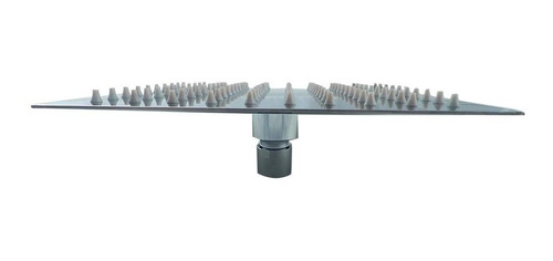 Imagen 5 de 10 de Regadera Acero Inoxidable De 20cm Con Tubo Cuadrado De 40cm