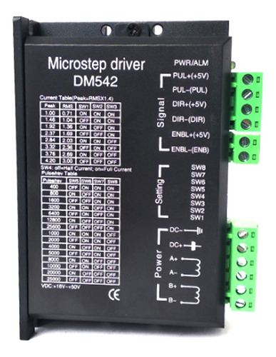 Controlador De Motor Paso A Paso Dm542 Cnc Microstep Dm542