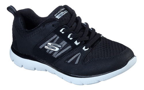 Tenis Skechers Summits - Mujer Negro / Blanco 12997/bkw