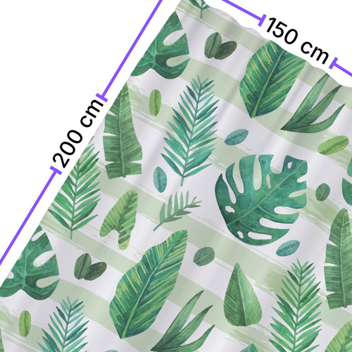 Cortina De Baño Lavable Impermeable Diseños Varios Plantas