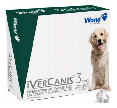 Ivercanis E Vermifugo 3mg 7,5 A 22,5 Kg