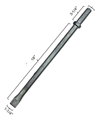 Cincel 7/8 X 3 Y 1/4 Punta Plana Para Rompedora Neumática