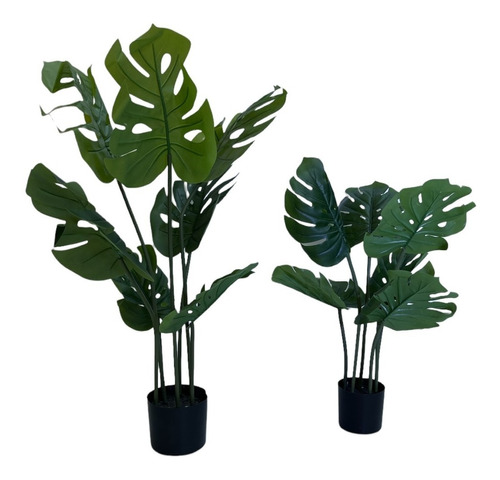 Planta Artificial Decorativa  Monstera 7 Hojas 60 Cm 